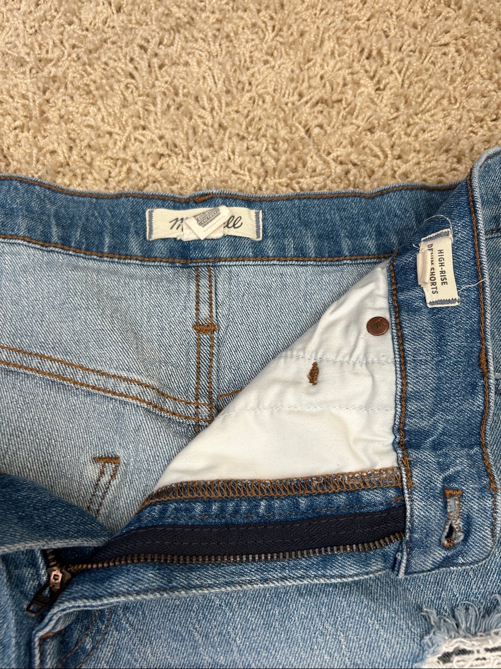 High Rise Denim Shorts - Picture 6 of 6